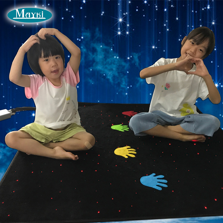 Interactive 4 hands fiber optic carpet